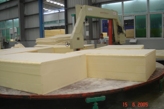 Máquina de corte horizontal rotativa de espuma con círculo automático